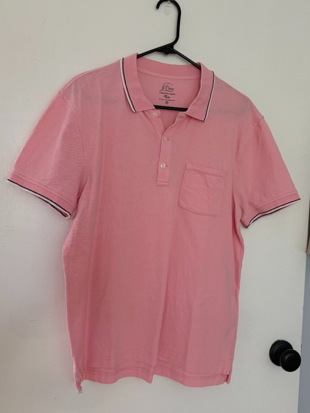 J. Crew Men's Pink Polo - M